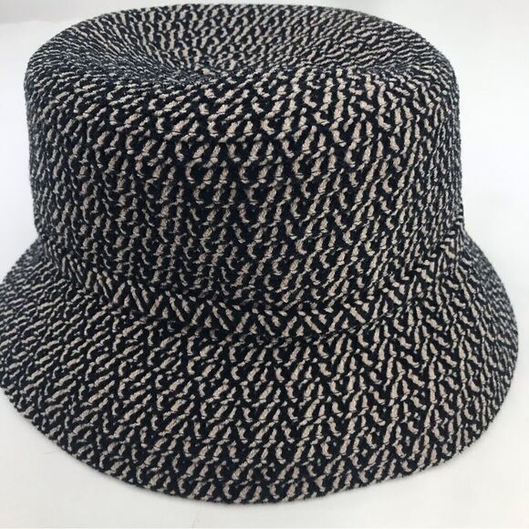 Black Tan Soft Woven Marled Tweed Fall Winter Hat - Picture 9 of 11